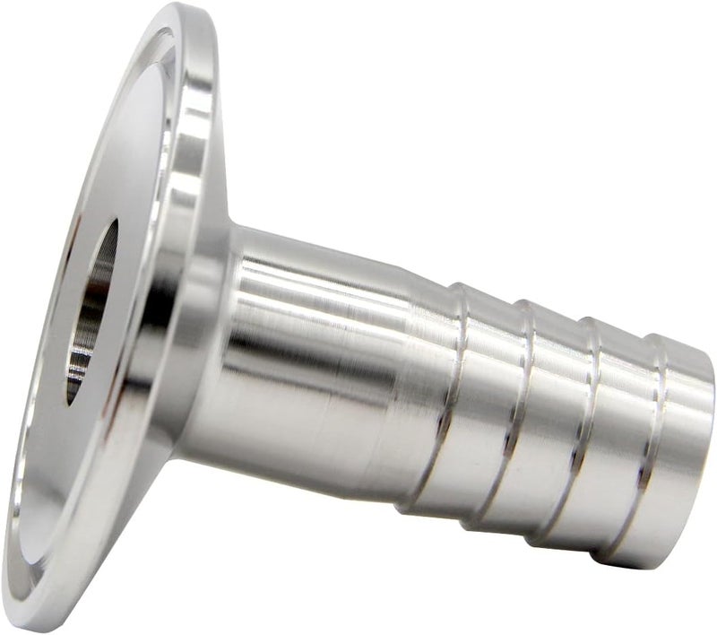 Fitvell Sanitary Fitting 1.5" Tri Clamp to 1.5" Hose Barb Fitting 304 Stainless Steel Sanitary Hose Pipe Adapter Connector (pack of 2) - Image 5